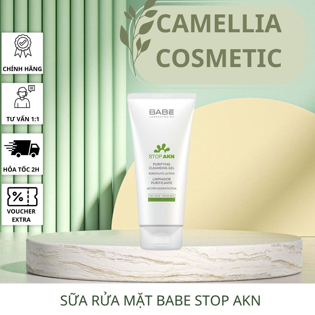 Sữa Rửa Mặt Babe Stop Akn Purifying Cleansing Gel