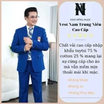 MÃ GIẢM GIÁ POROMAN LUXURY 8686 Bộ Vest trung niên cao cấp hàn, bộ quần áo comple nam trung niên cao cấp sang trọng đứng — ảnh 8