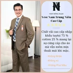 MÃ GIẢM GIÁ POROMAN LUXURY 8686 Bộ Vest trung niên cao cấp hàn, bộ quần áo comple nam trung niên cao cấp sang trọng đứng — ảnh 4
