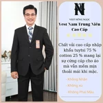 MÃ GIẢM GIÁ POROMAN LUXURY 8686 Bộ Vest trung niên cao cấp hàn, bộ quần áo comple nam trung niên cao cấp sang trọng đứng — ảnh 5