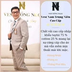 MÃ GIẢM GIÁ POROMAN LUXURY 8686 Bộ Vest trung niên cao cấp hàn, bộ quần áo comple nam trung niên cao cấp sang trọng đứng — ảnh 7