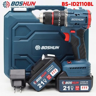 Máy Khoan Pin Boshun 3 Chức Năng có khóa trục Động Cơ Không Chổi Than Đầu Kẹp Autolock 10ly Chân Pin Phổ Thông