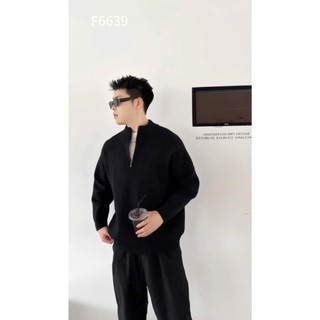 Áo len nam cao cấp kéo khóa cổ 5p hàng QC dày dặn size M L XL XXL 3XL f6639 Ababa menswear