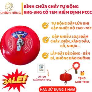 Bình Cầu Chữa Cháy Tự Động Treo Trần – Kích Hoạt Khi Nhiệt Độ 68°C, Dập Tắt Đám Cháy Tức Thì, Nhanh Chóng
