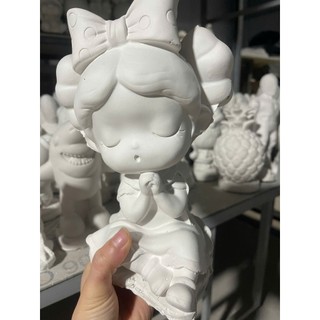 [Tặng một dây 6 ô màu khi mua 2 tượng ]Tượng tô màu thạch cao dành cho bé gái, bé thỏa sức sáng tạo