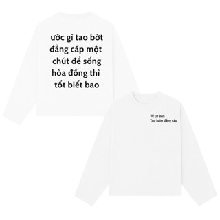 RAP ADAMN-BÌNH GOLD Áo thun boxy tay dài ABLAB Club form Unisex cotton 250GSM thoáng mát thấm hút mồ hôi tốt