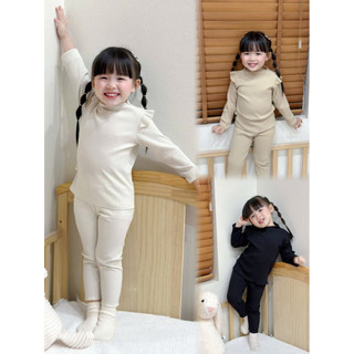 Bộ thu đông cho bé gái Batala Kids, SET THUN GÂN CÁNH TIÊN BÉ GÁI VIỀN 3 MÀU HÀN CHO BÉ từ 10-25kg