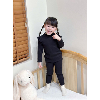 Bộ thu đông cho bé gái Batala Kids, SET THUN GÂN CÁNH TIÊN BÉ GÁI VIỀN 3 MÀU HÀN CHO BÉ từ 10-25kg