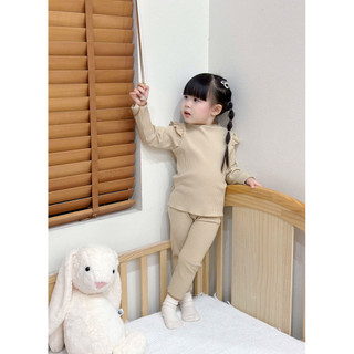 Bộ thu đông cho bé gái Batala Kids, SET THUN GÂN CÁNH TIÊN BÉ GÁI VIỀN 3 MÀU HÀN CHO BÉ từ 10-25kg