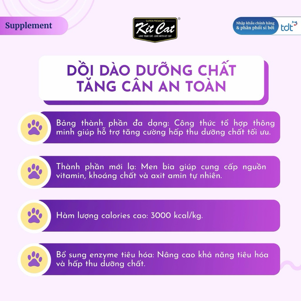 Gel Dinh Dưỡng Hỗ Trợ Tăng Cân Cho Mèo Kitcat 120g