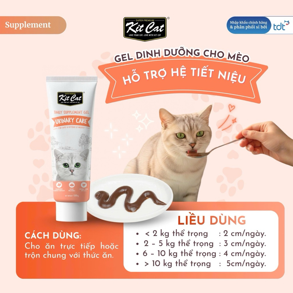 Gel Dinh Dưỡng Cho Mèo Kitcat 120g – Hỗ Trợ Tiêu Búi Lông, Tiết Niệu & Tăng Cân Hiệu Quả