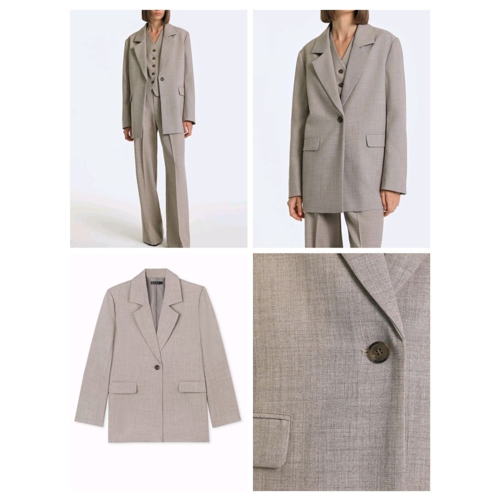 (BomoHouse) Áo khoác nữ blazer / vest form suông oversize 2 lớp GJ* bigsize - dư xịn VNXK