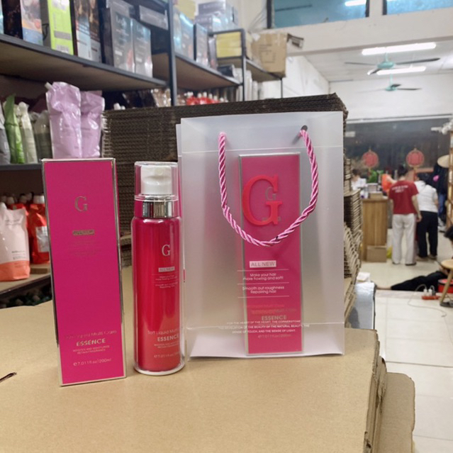 Xịt Dưỡng Tóc G Essence màu Hồng phục hồi, bảo vệ tóc 200ml