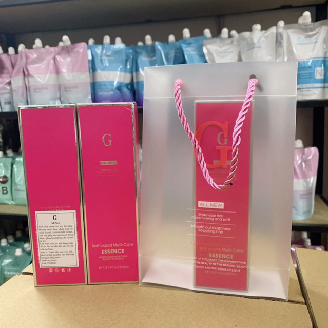 Xịt Dưỡng Tóc G Essence màu Hồng phục hồi, bảo vệ tóc 200ml