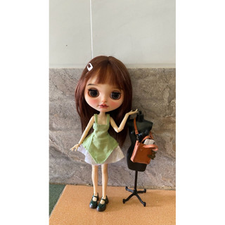 Đâm xoè xanh kèm váy size blythe,xinyi,ob24
