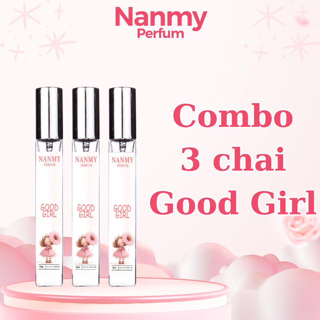 Combo nước hoa NỮ Nanmy ngọt ngào, quyến rũ, đi học đi chơi, xịt thơm 10ml Women Perfum