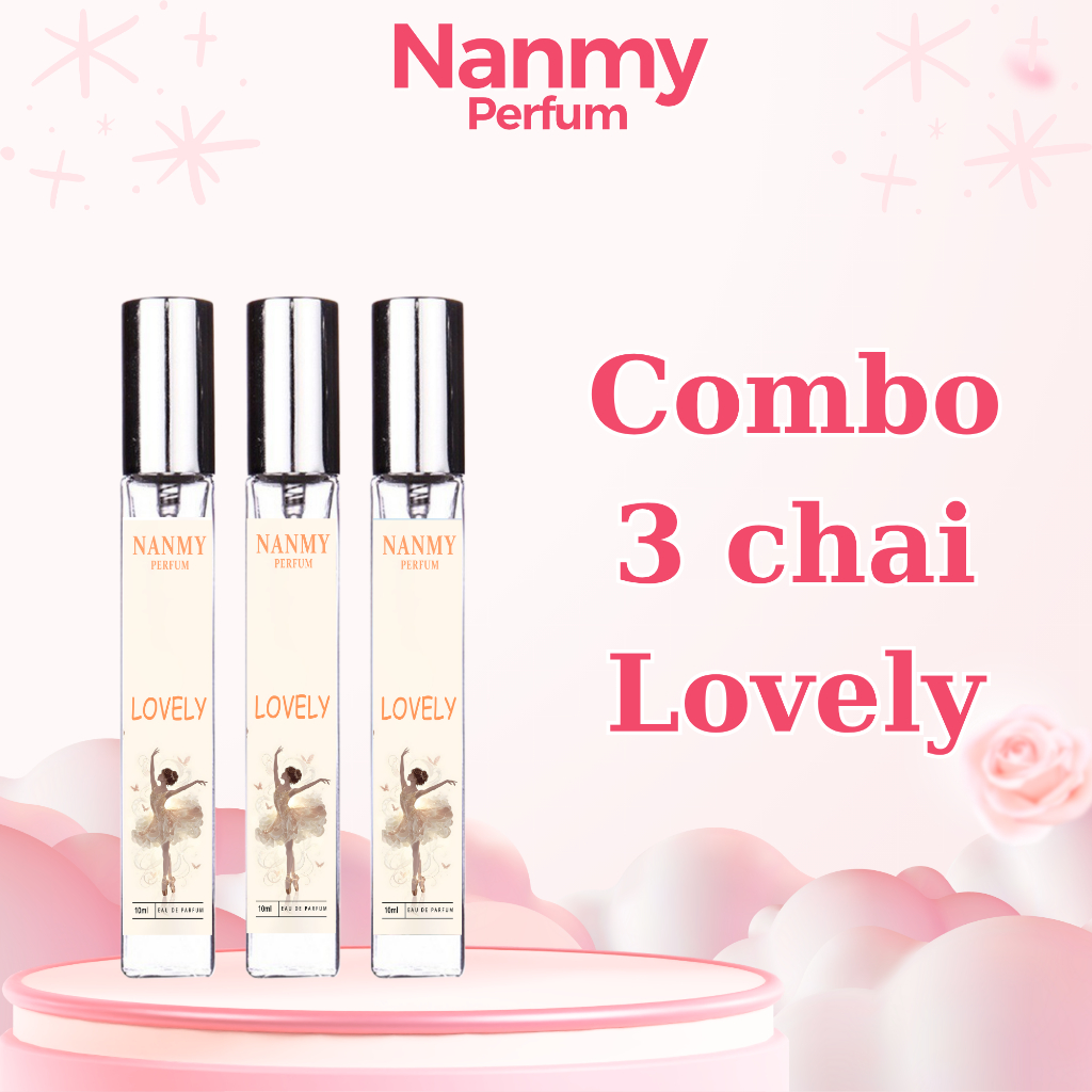 Combo nước hoa NỮ Nanmy ngọt ngào, quyến rũ, đi học đi chơi, xịt thơm 10ml Women Perfum