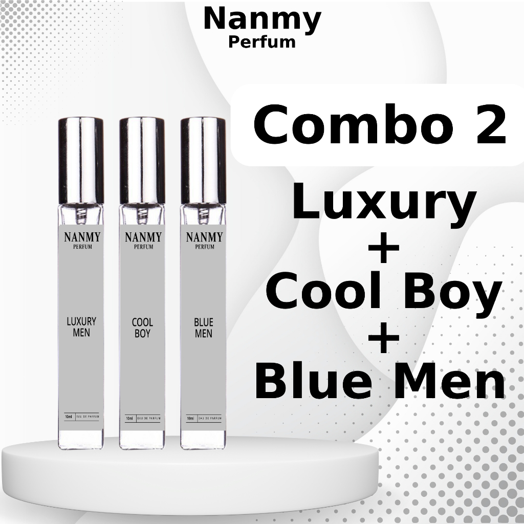 Combo nước hoa NAM Nanmy tươi mát, sang trọng, đi học đi chơi, xịt thơm 10ml Men Perfum