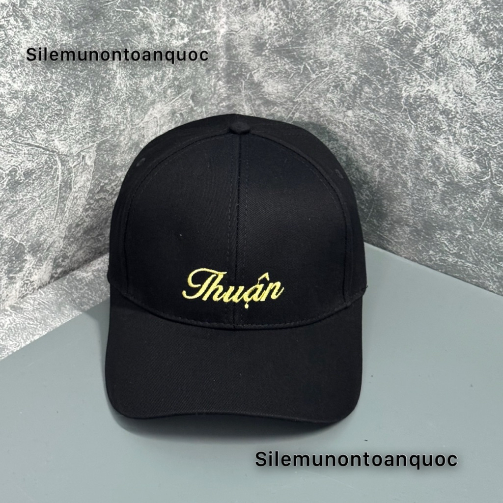 Mũ kết thêu tên những tên mới -Nón lưỡi trai kaki đen thêu tổng hợp tất cả các tên from unisex thời trang nam nữ cao cấp