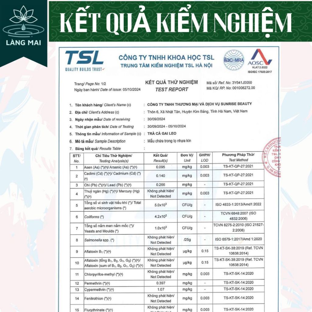 Trà Mát Gan Cà Gai Leo - Làng Mai - 4 vị Mát Gan, Hạ Mỡ Máu, Men Gan Cao, Xơ Gan. Hộp 30 gói