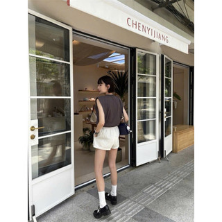 Tripe Shorts/By Cor/ Quần giả váy Linen sọc