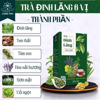 Trà Ngủ Ngon Đinh Lăng Tam Thất - Làng Mai - Mất Ngủ, Giúp Ngủ Ngon, Dễ Ngủ, Đẹp Da. Hộp 30 gói