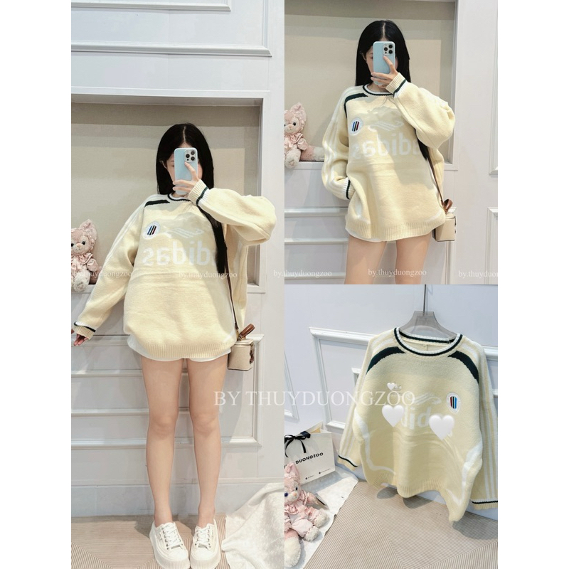 THUYDUONGZOO - ÁO LEN AIDAS BASIC THÊU QC CÓ SẴN ( FORM RỘNG )