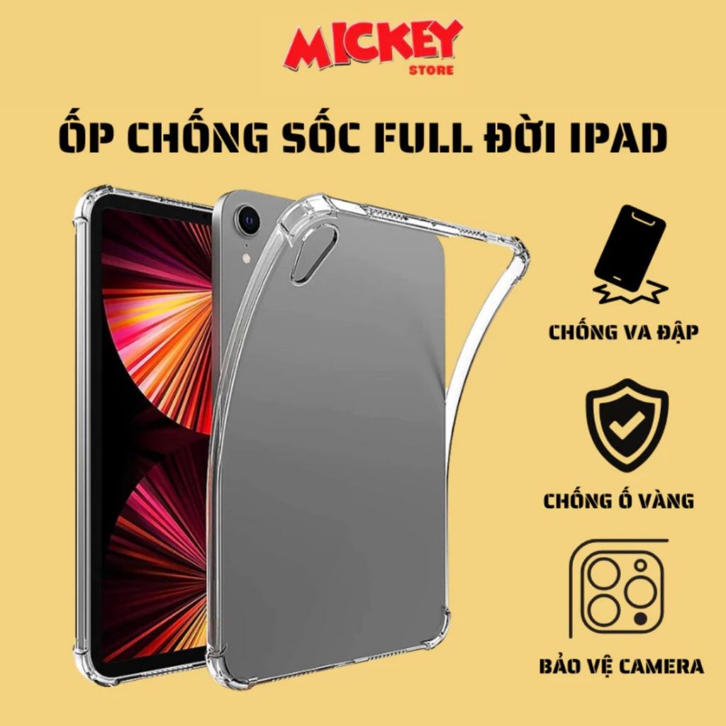 Ốp chống sốc iPad 11ProM4, Air6 Air7 Gen10,11,mini1,2,3,4,5, Air, Air 2, Gen5, Gen6, 9.7,Gen 7, Gen8 10.2