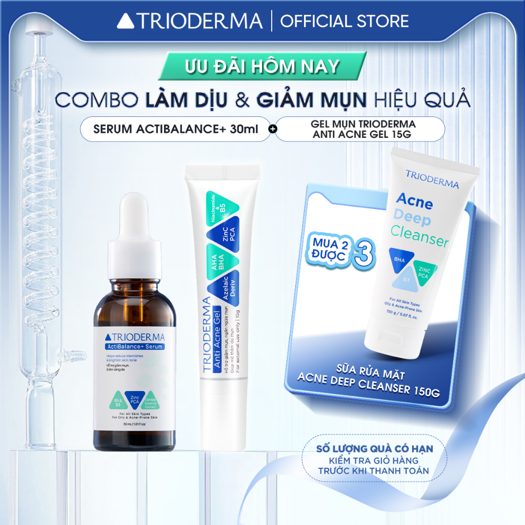 [Serum & Gel Mụn] Combo chăm sóc & giảm mụn hiệu quả Trioderma ...