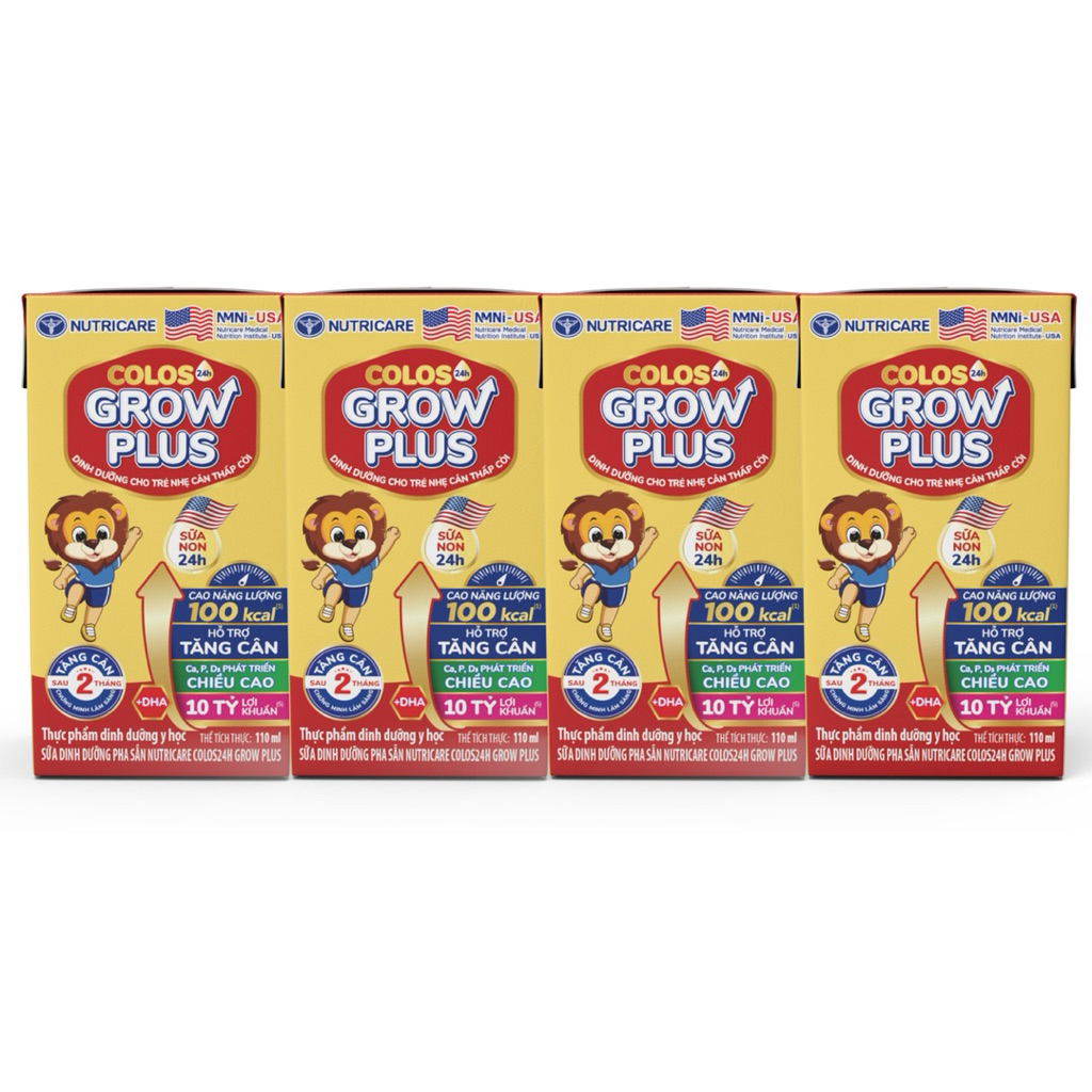 {Hot} Sữa pha sẵn Grow plus Nutricare 1t 48hộp 110ml cho bé