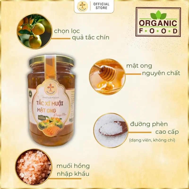 TẮC XÍ MUỘI MẬT ONG ĐƯỜNG PHÈN - PHAT LOI FOODS - không chất bảo quản, tiện dụng dễ dùng