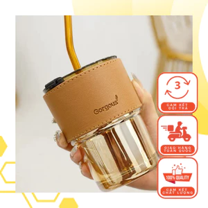Ly Thủy Tinh Bọc Da 450ml
