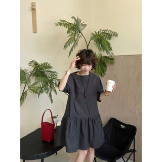 Berry Black Dress / By Cor/ Đầm babydoll tay ngắn Linen