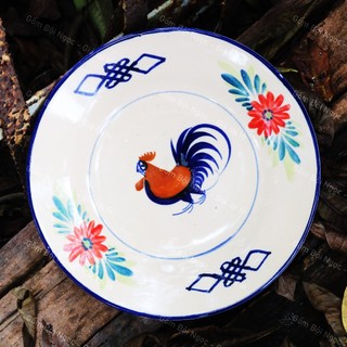 Dĩa Gốm Cao Cấp Vẽ Gà/Hoa/Cá Từ 16cm Đến 32cm Hình Chữ Nhật/Ovan/Tròn - Gốm Xưa Lái Thiêu Cho Người Hoài Niệm