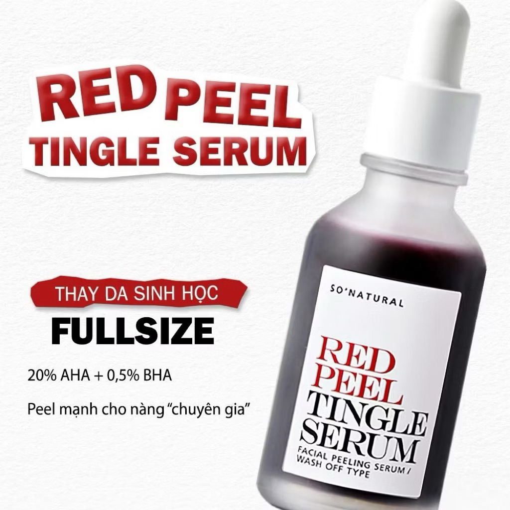 Tinh Chất Red Peel So Natural - Peel Da Lành Tính, Tẩy Tế Bào Chết và Sáng Da