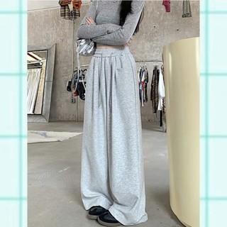 Quần Ống Rộng ELEGANTE  Cạp Chun Thiết Kế Túi Ngang, Chất Liệu Nỉ Tàu, Phong Cách Và Dễ Phối Đồ