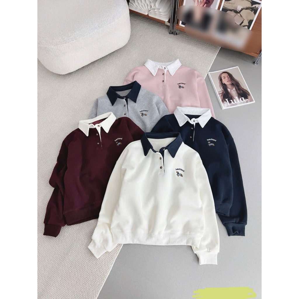 [𝐒𝐮𝐙𝐲] Áo Nỉ Khuy Lót Lông QCCC Loại 1 (50-57kg 1m57 trở lên)