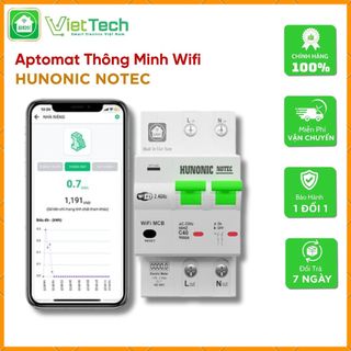 Aptomat Đo Năng Lượng Thông Minh HUNONIC Notec, Theo Dõi Điều Khiển Từ Xa Qua Điện Thoại - HNATME