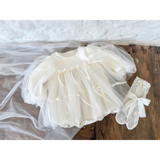 [ COVER ] Đầm công chúa bé gái, váy lưới bồng bềnh đính nơ cho bé