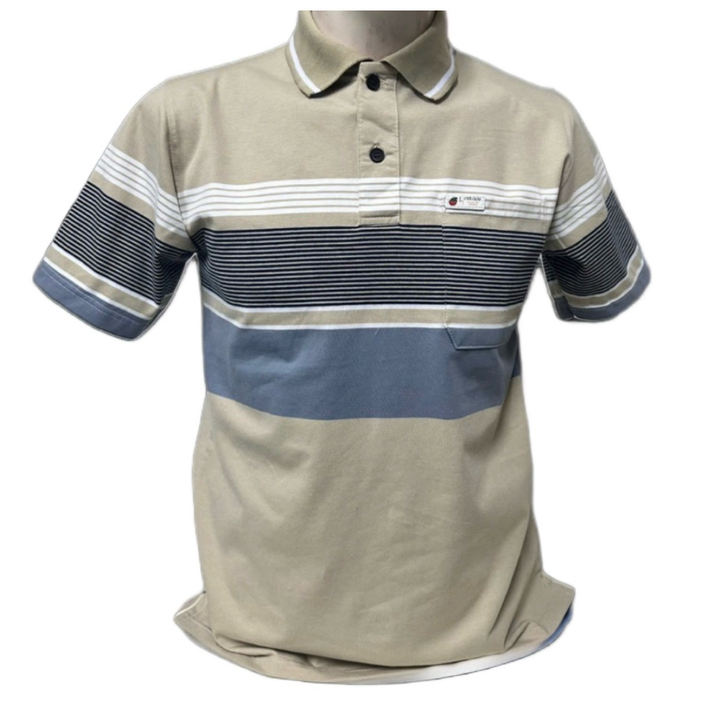 Áo Thun Polo Nam Sọc Ngang Có Cổ Bẻ Có Túi tại Áo Phông Trung Niên Vải Cotton