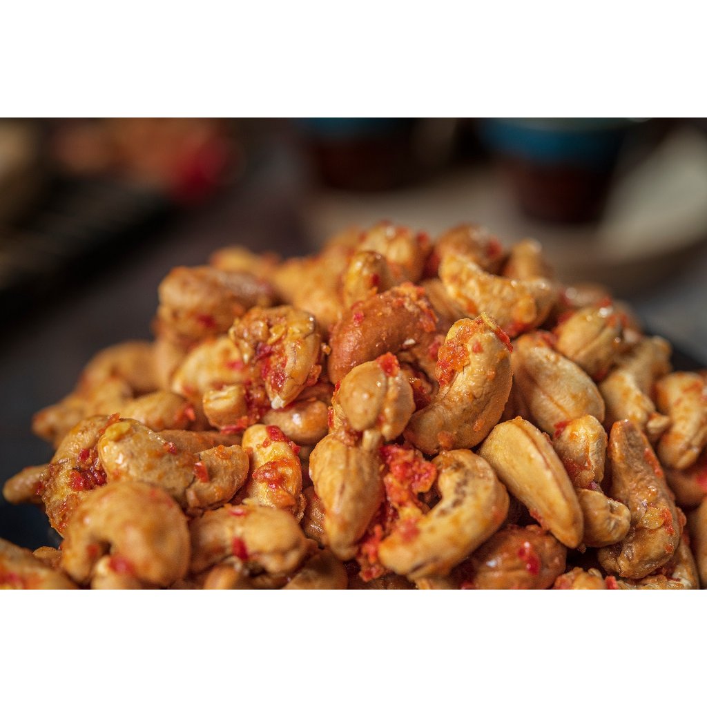 Hạt điều tỏi ớt Hải Bình Gia Lai 110Gr - Hũ - Ăn Vặt (date mới) Food Nuts