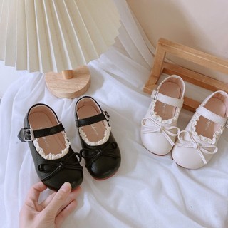 Tăng size Sz 21- 30 Giày Búp Bê Nơ Ren Vintage Khóa Vuông Cho Bé Gái K118