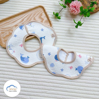 Kembaby - Set 5 Chiếc Yếm Xô Muslin Chống Thấm Tròn Xoay 360°