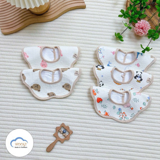 Kembaby - Set 5 Chiếc Yếm Xô Muslin Chống Thấm Tròn Xoay 360°