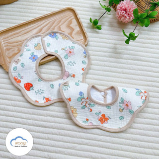 Kembaby - Set 5 Chiếc Yếm Xô Muslin Chống Thấm Tròn Xoay 360°