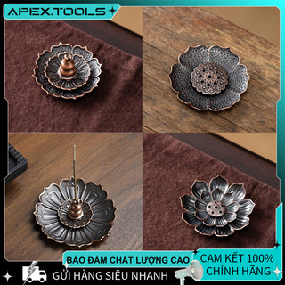 Đĩa Đốt Nhang Trầm Hương 9Cm Đế Lư Hương Hoa Sen 3 Lớp Chạm Khắc Tinh Sảo - Phong Thủy May Mắn Trang Trí Nhà Cửa