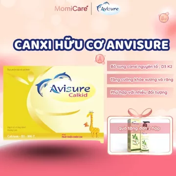 Canxi Hữu Cơ Anvisure Tăng Chiều Cao Bổ Sung Canxi Vitamin D3 K2 Cho Trẻ Em Người Lớn 30 Ống 10ml AV-CANXI