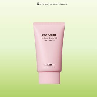 Kem Chống Nắng Kiềm Dầu, Nâng Tông Sáng Hồng The Saem Eco Earth Pink Sun Cream EX 50g