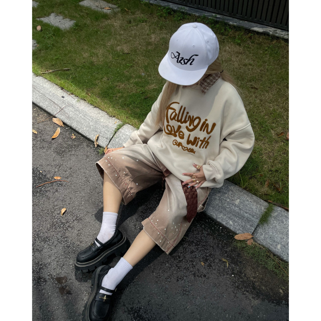 [BST TẾT] Áo Sweater Nỉ Dày Form Boxy Tay Phồng Thêu Xù Unisex Local Brand GUPO - SWT02 | BigBuy360 - bigbuy360.vn