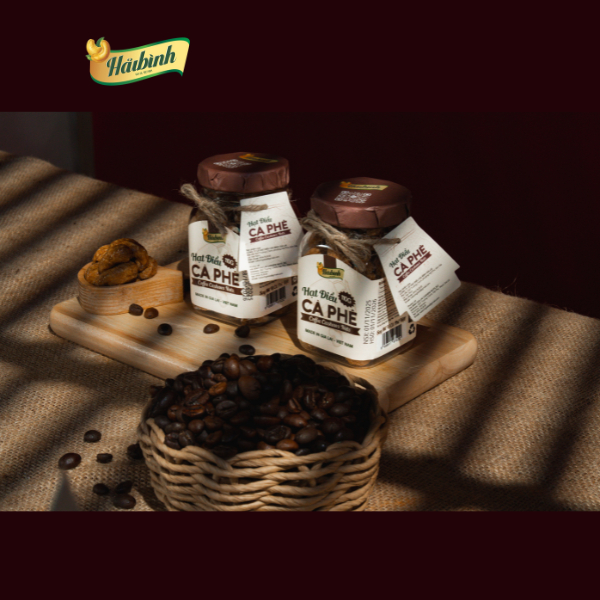 Hạt điều cà phê Hải Bình Gia Lai 110Gr - Hũ - Ăn Vặt (Còn vỏ lụa, date mới) Food Nuts